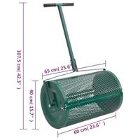 Compoststrooier 40x60 cm staal groen - thumbnail