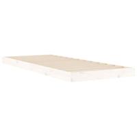 Bedframe massief grenenhout wit 75x190 cm Small Single - thumbnail