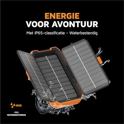 Xtorm Rugged Power Pack solar module 10000 mAh Powerbank Zwart