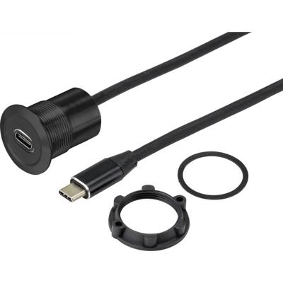 TRU COMPONENTS TC-9534348 USB-inbouwbussen Bus, inbouw Paneeldikte: 1-10 mm Inhoud: 1 stuk(s)