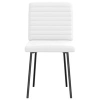 Eetkamerstoelen 2 st kunstleer wit - thumbnail