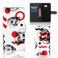 Telefoonhoesje met Naam Samsung Galaxy J4 Plus (2018) Skull Red - thumbnail