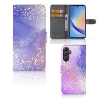 Hoesje voor Samsung Galaxy A24 4G Watercolor Paars - thumbnail