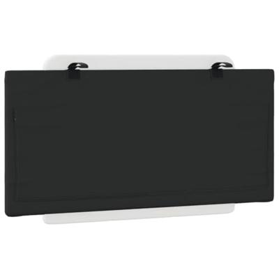 Hoofdbordkussen 100 cm kunstleer wit en zwart