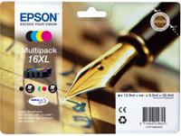 Huismerk Epson 16XL (T1636) Inktcartridges Multipack (zwart + 3 kleuren) - thumbnail