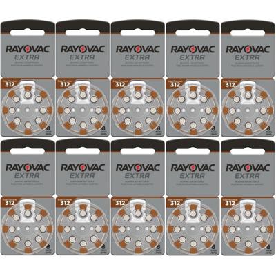 Rayovac gehoorapparaat batterijen Type 312 (bruin) - 10 x 8 stuks