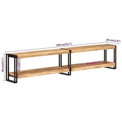 Tv-meubel 200x30x40 cm massief mangohout