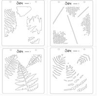 Sizzix • layered stencil fern 4pcs - thumbnail