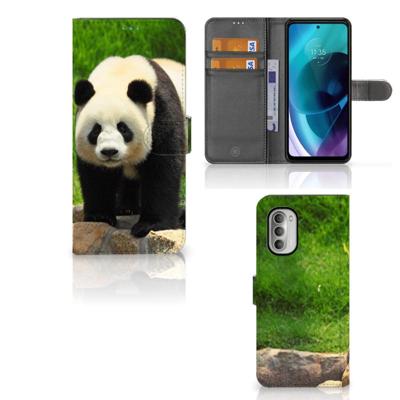 Motorola Moto G51 5G | Telefoonhoesje | Met pasjeshouder | Panda Motorola Moto G51 5G | Telefoonhoesje | Met pasjeshouder | Panda