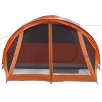 Tunneltent 6-persoons waterdicht grijs en oranje - thumbnail
