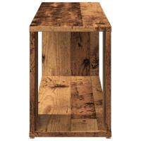 Tv-meubel 100x24x32 cm bewerkt hout oud houtkleurig - thumbnail