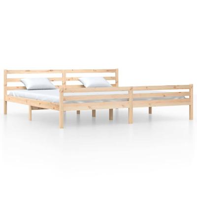 Bedframe zonder matras massief hout 200x200 cm