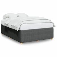 Bedframe zonder matras stof donkergrijs 140x200 cm - thumbnail