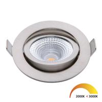 EcoDim LED inbouwspot 5W DimToWarm 85mm 36gr rond verstelbaar geschuurd staal - LED4720 - thumbnail