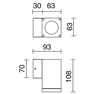 Franssen DownlighterGevelspot antraciet - 385551