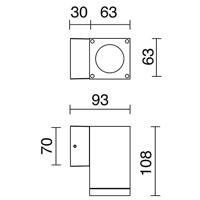 Franssen DownlighterGevelspot antraciet - 385551 - thumbnail