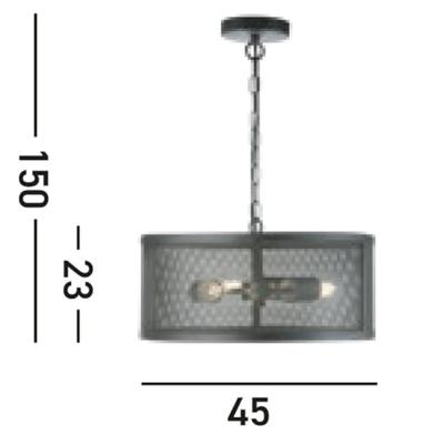 Searchlight HanglampFishnet Ø 45cm - 12483-3BK