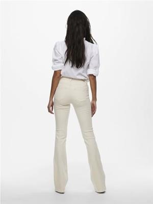 Only Onlblush Mid Flared Dnm Dot019 Noos 15230778 Flare Ecru