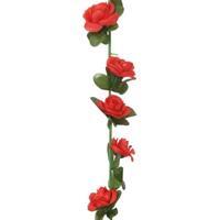 Kunstbloemslingers 6 st 240 cm rood - thumbnail