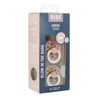 Bibs 1 Fopspeen Boheme Duo Glow Dark Blush&vanilla - thumbnail