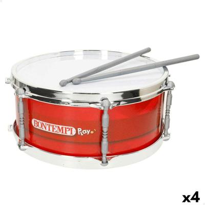 Trommel Bontempi Plastic 31 x 15 x 31 cm Rood (4 Stuks)