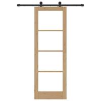 Schuifdeur ORKDAL Bruin 73.5 x 211 cm Hout en metaal - thumbnail