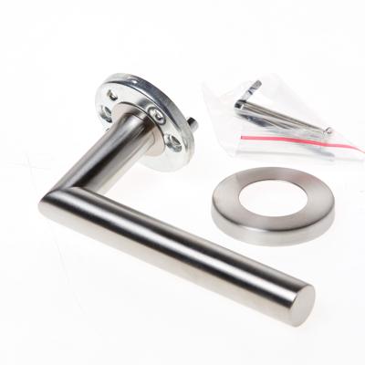 Intersteel Gatdeel rechts deurkruk Jura hoek 90° op rozet EN1906/4 - RVS