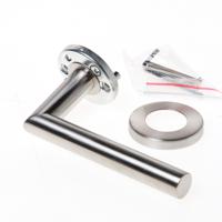 Intersteel Gatdeel rechts deurkruk Jura hoek 90° op rozet EN1906/4 - RVS - thumbnail