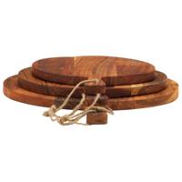 VidaXL Hakblok 3 st massief acaciahout - thumbnail