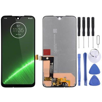 LCD-scherm en digitizer volledige montage voor Motorola Moto G7 plus (zwart)