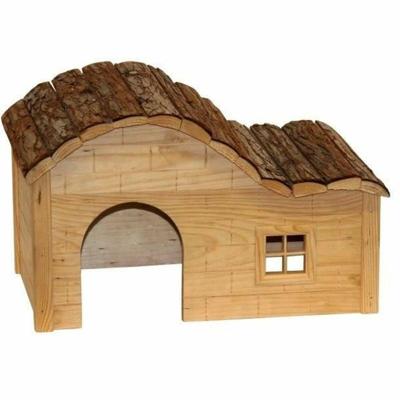 Knaagdierenhuis - KERBL - Natuur - Gebogen dak - 40 x 25 x 25 cm