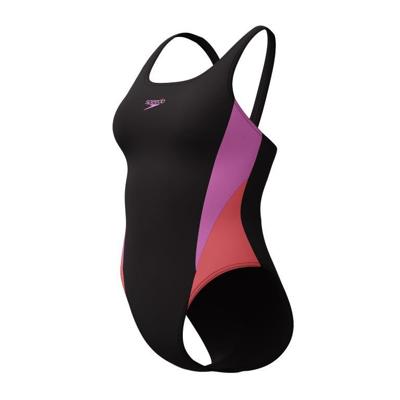 Speedo Eco Colourblock 2.0 Badpak Dames Black/Purple 38 Speedo Eco Colourblock 2.0 Badpak Dames Black/Purple 38