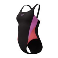 Speedo Eco Colourblock 2.0 Badpak Dames Black/Purple 38 - thumbnail