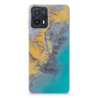 Motorola Moto G23 | G13 | TPU | Siliconen hoesje | Marble Blue Gold - thumbnail