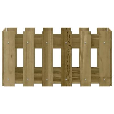 Plantenbak met hekontwerp 60x30x30 cm gempregneerd grenenhout Plantenbak met hekontwerp 60x30x30 cm gempregneerd grenenhout