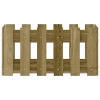 Plantenbak met hekontwerp 60x30x30 cm gempregneerd grenenhout - thumbnail