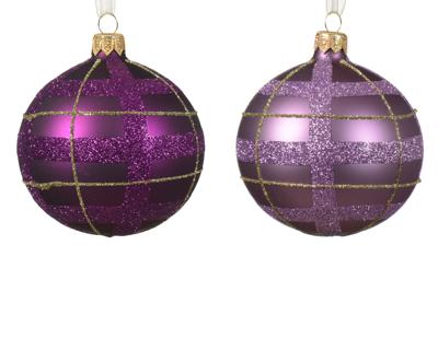 Kerstbal glas d8 cm a2 XCV kerst Decoris - Decoris