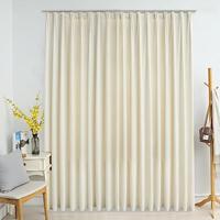 VidaXL Gordijn verduisterend met haken 290x245 cm fluweel crème - thumbnail