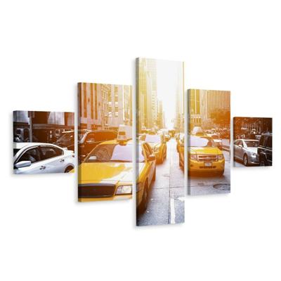 Schilderij - Gele taxi&apos;s in New York, USA, Premium Print