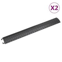 VidaXL Kabelbeschermers drempel 2 st 98,5 cm zwart - thumbnail