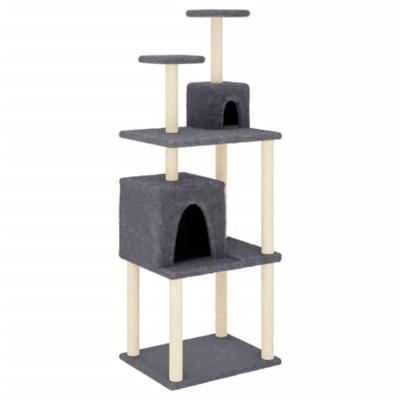 VidaXL Kattenmeubel met sisal krabpalen 167 cm donkergrijs VidaXL Kattenmeubel met sisal krabpalen 167 cm donkergrijs