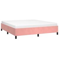 Bedframe fluweel roze 160x200 cm - thumbnail