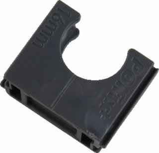 Polfix klembeugel 16mm grijs (1 stuk) voor installatiebuis 16mm koppelbaar