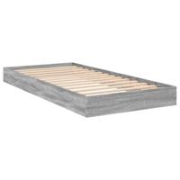 Bedframe bewerkt hout grijs sonoma eikenkleurig 75x190 cm - thumbnail