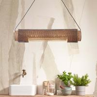 GOOD&MOJO Hanglamp 'Bhutan' Bamboe, 85cm, kleur Zwart/Naturel - thumbnail