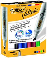 Viltstift Bic Velleda 1781 whiteboard schuin large assorti 4 stuks - thumbnail