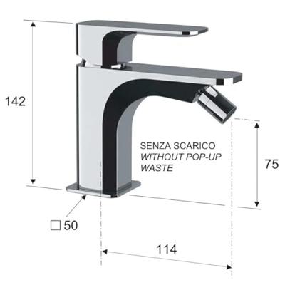 Bidetmengkraan Sapho Spy 1-hendel 14.2 cm Chroom Sapho