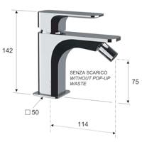 Bidetmengkraan Sapho Spy 1-hendel 14.2 cm Chroom Sapho - thumbnail