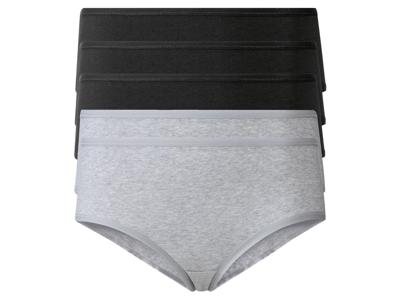 esmara 5 dames hipsters (Zwart/grijs, XS (32/34))