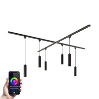 Taros Railverlichting Pakket - X-vorm - 4x 1m rail - 6 hanglamp - Incl. RGBWW GU10 - IP20 - Modulair - 230V - thumbnail